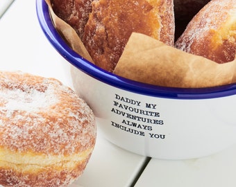 Personalised Message Enamel Bowl