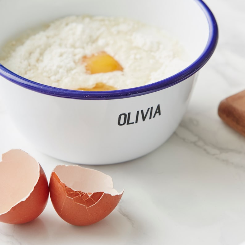 Enamel Personalised Mixing Bowl image 2