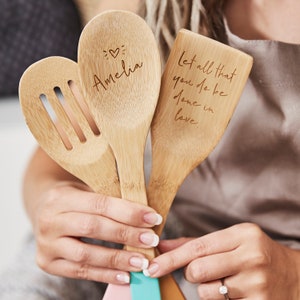Personalised Wooden Spoon Baking Set | Gift For Her image 3