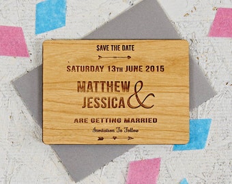 Arrow Wooden Save The Date