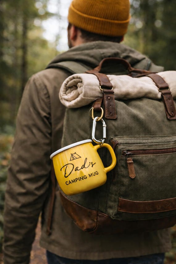 Personalized Enamel Camping Mug | Colored Steel Cup, 375ml