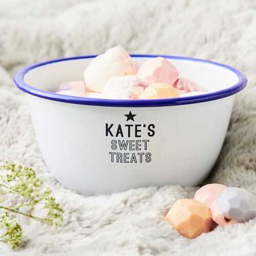 Personalised Enamel Ice Cream Bowl Etsy