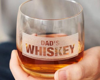 Personalized Engraved Whiskey Glass | Custom Spirits Tumbler | Fathers Day Gift