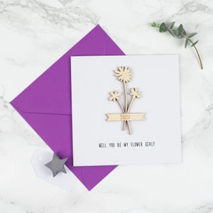 Carta ricordo ragazza di fiori personalizzata