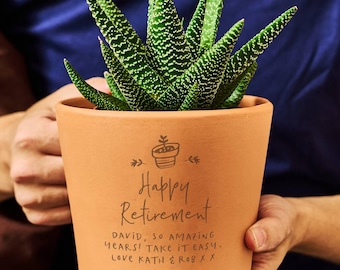 Terrakotta Blumentopf | Personalisiertes Ruhestand Geschenk