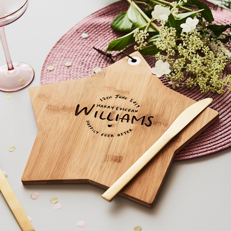 Wedding Personalised Chopping/Cheese Board image 1