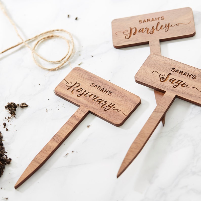 Personalised Wooden Plant Marker image 4