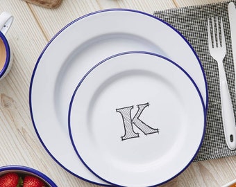 Personalised Monogram Enamel Plate