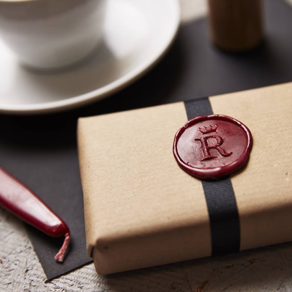 Personalised Crown Monogram Wax Seal Stamp 