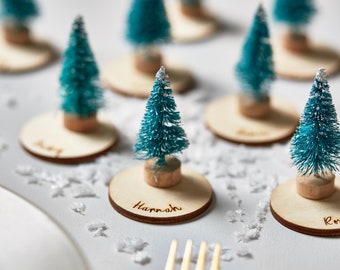 Personalised Christmas Tree Place Setting