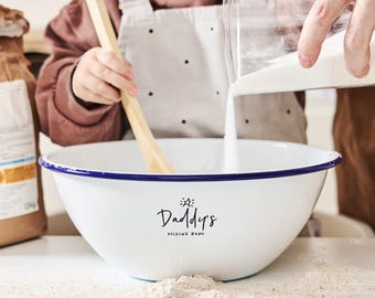 Personalisierte gravierte Rührschüssel | Geschenk zum Vatertag