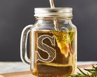 Personalised Initial Mason Jar