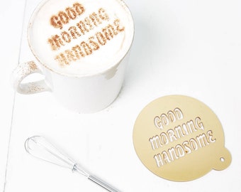 Personalised Coffee Stencil For Him | Fathers Day Gift