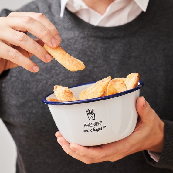 Personalisierte Pommes / Chips Schüssel | Geschenk zum Vatertag