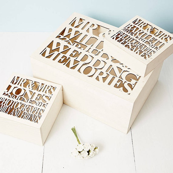 Personalised Wooden Wedding Gift Keepsake Box Etsy
