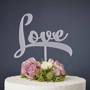 Calligraphy 'Love' Cake Topper image 3