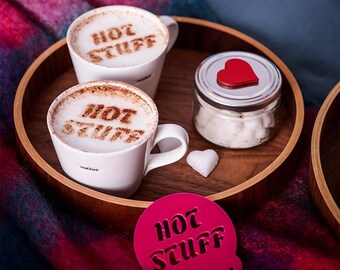 Personalized Valentine's Coffee Stencil | Acrylic Barista Gift
