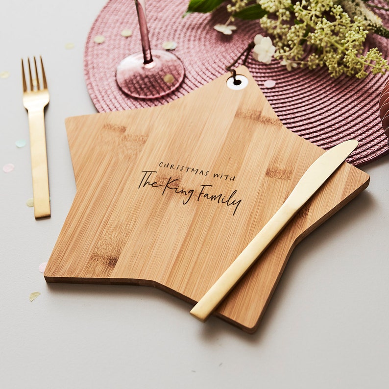 Christmas Personalised Wooden Chopping Board image 4