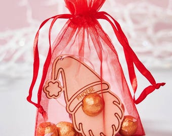 Personalized Chocolate Gonk Christmas Stocking Filler | Wooden Decoration