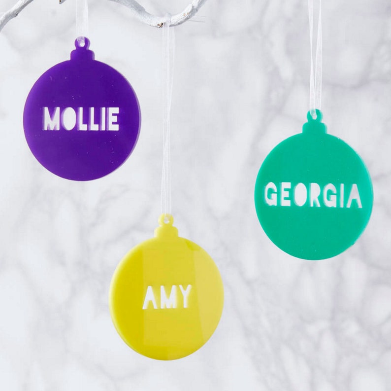 Personalised Christmas Bauble Decoration image 2