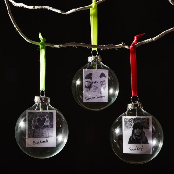Neon Foto Glass Personalisierte Weihnachtskugel