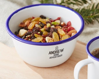 Bol de esmalte personalizado para aventureros / Regalo para el Día del Padre