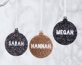 Personalised Metallic Christmas Bauble Decoration