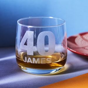 Personalisiertes Glas zum 40. Geburtstag