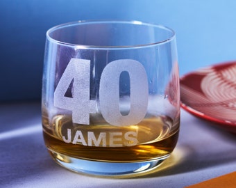Personalised 40th Birthday Glass