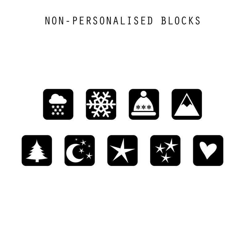 personalised baby building blocks christmas bauble