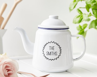 Enamel Personalised Teapot