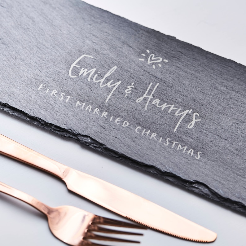 Slate Christmas Personalised Cheese Board Etsy