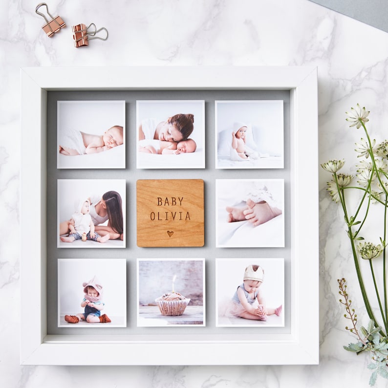 Personalised Framed Baby Photo Print image 1