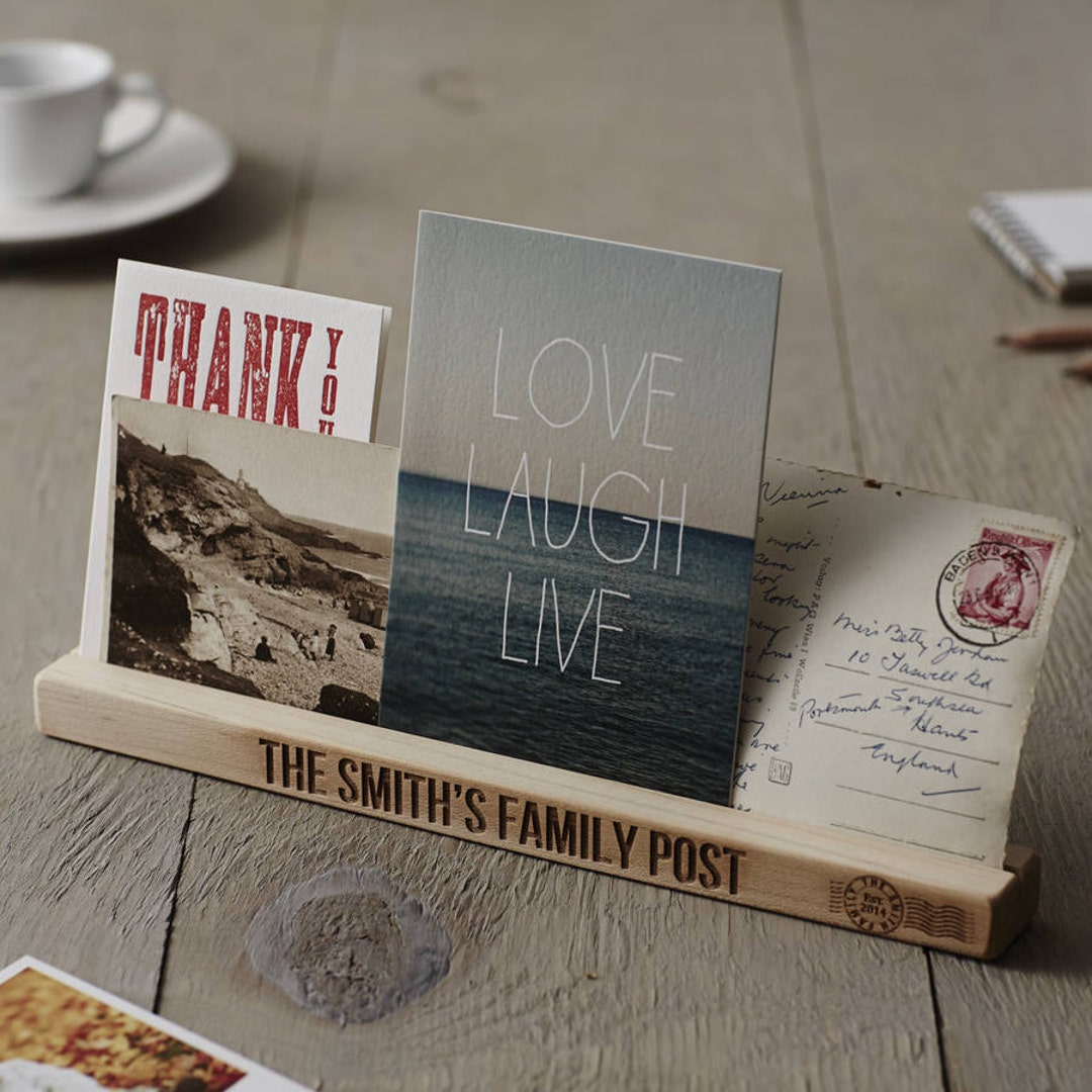 Personalised Wooden Family Post Rack - Etsy