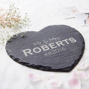 Slate Heart Personalised Serving Board