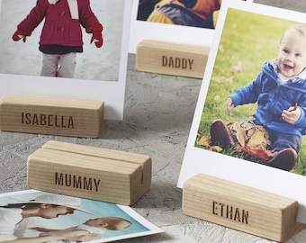 Personalised Family Tree Wooden Photo Blocks