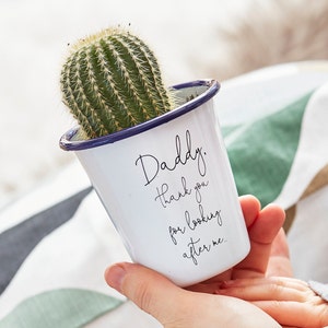 Jardinière à message personnalisé en émail