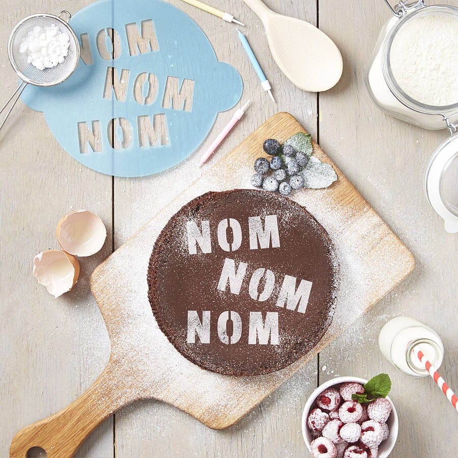 Nom Nom Gâteau Stencil