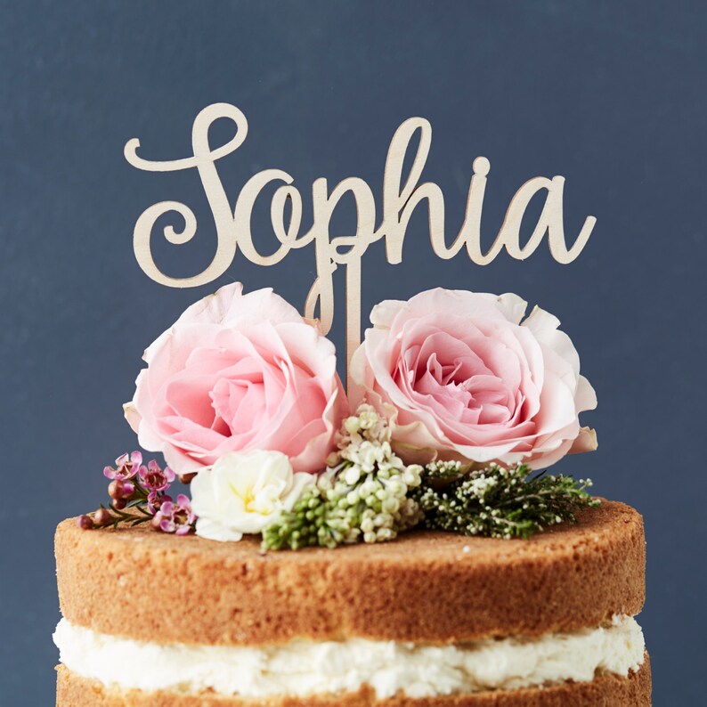 Personalised Wooden Cake Topper - Etsy