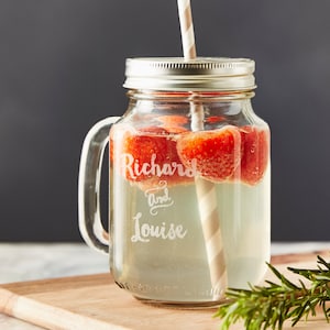 Parejas Mason Jar personalizado