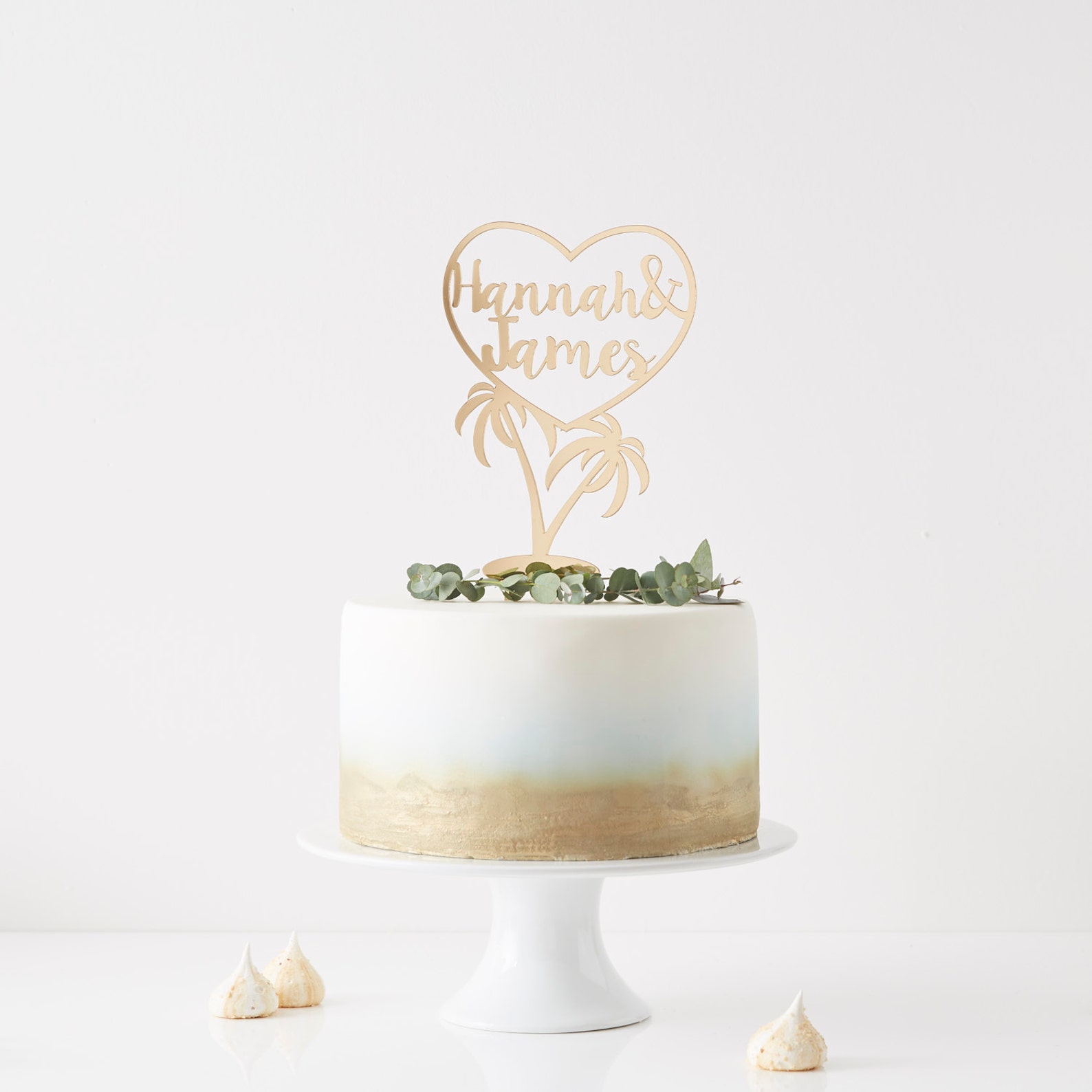 Personalised Palm Tree Wedding Cake Topper Etsy