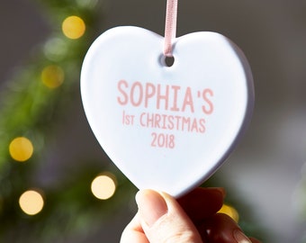 Personalised Baby's First Christmas Decoration