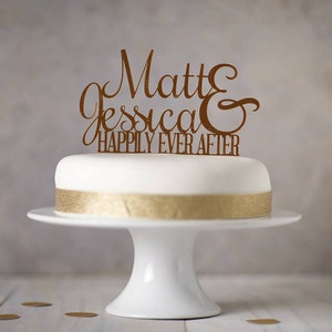 Personalised Ever After Cake Topper image 1