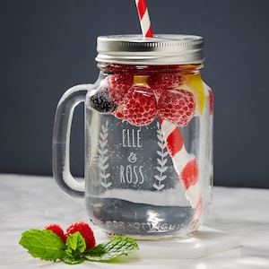 Laurel Parejas Personalizado Mason Jar