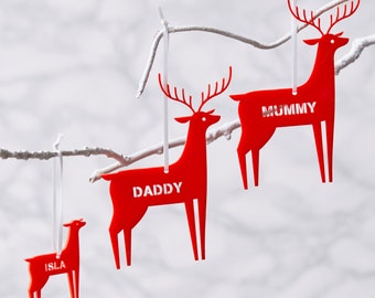 Personalised Scandinavian Reindeer Christmas Decoration