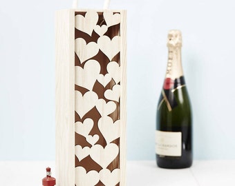 Lasercut Love Heart Bottle Box