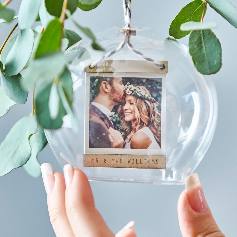 Personalised Photo Dome Glass Bauble image 3
