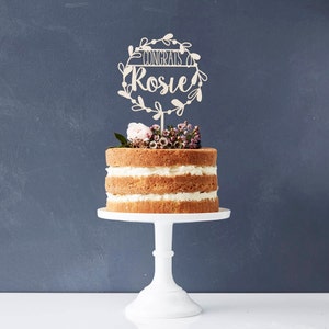 Personalised Congratulations Floral Cake Topper image 4