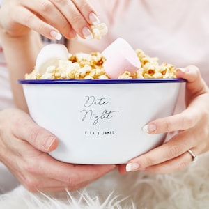 Personalised Date Night Popcorn Bowl image 1