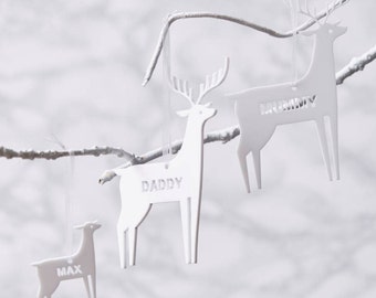 Personalised Reindeer Christmas Decoration